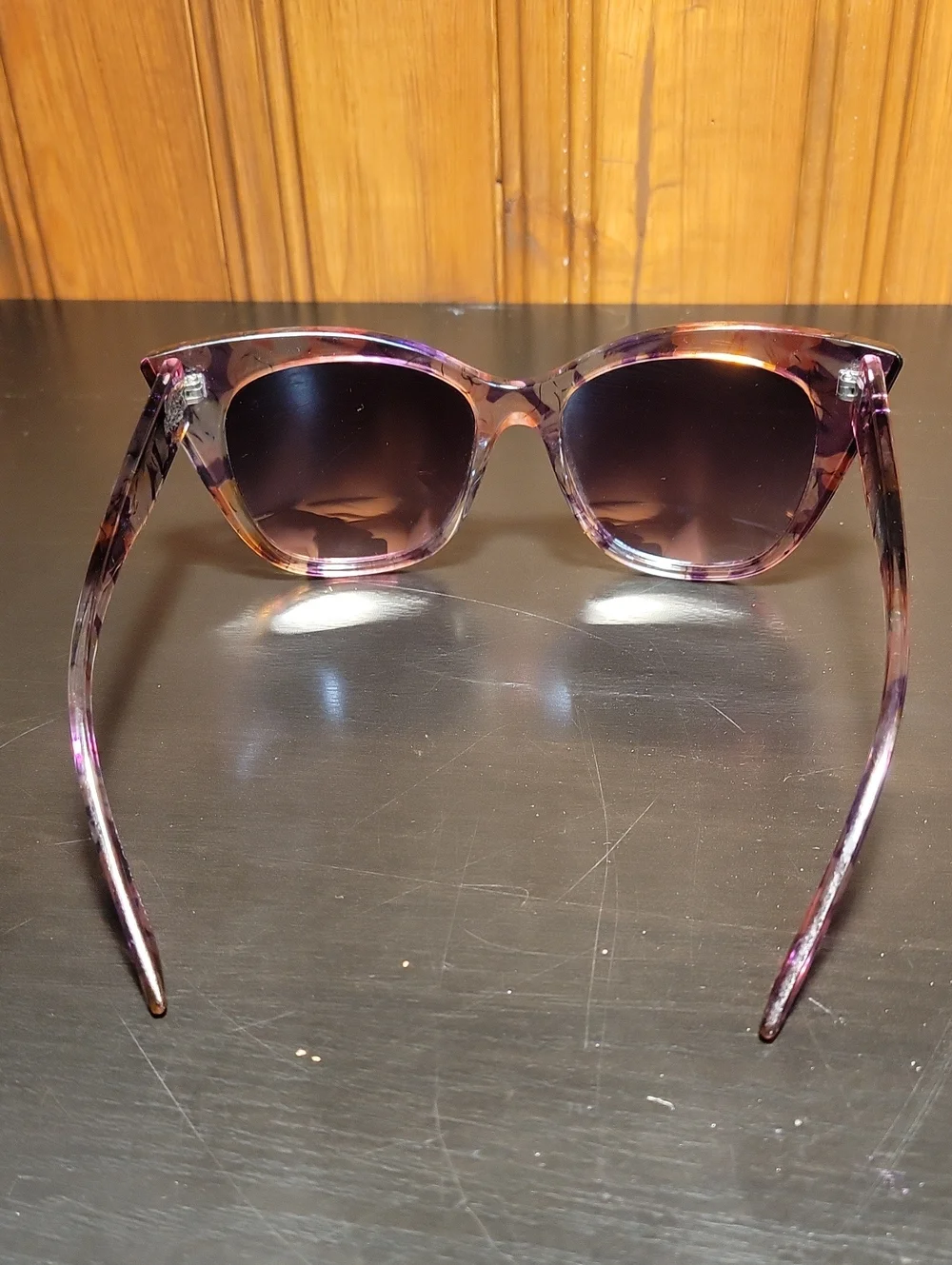 Women’s Purple Cat-Eye Sunglasses with Gradient Lenses